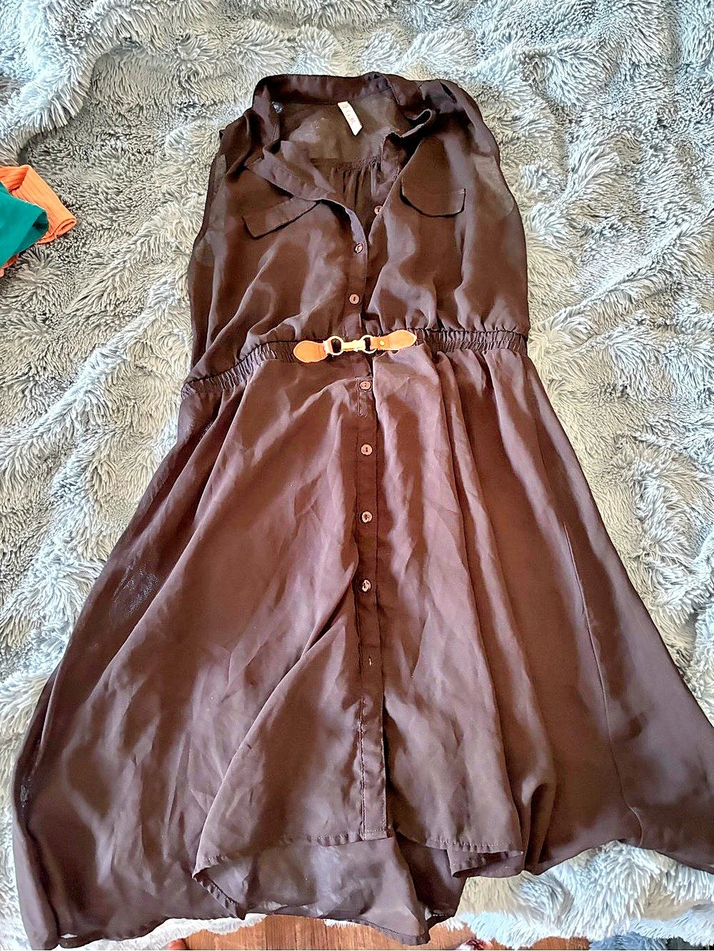 R&B Black Belted Mini Dress Size 6